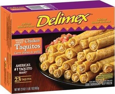 Delicious Mexican Flavors White Meat Chicken Taquitos