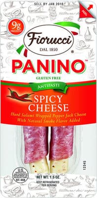 Spicy Hard Salami Wrapped Pepper Jack Cheese