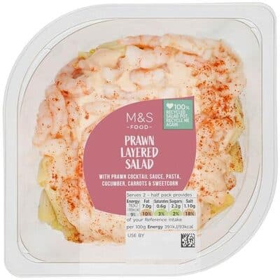 Prawn layered salad