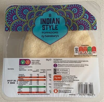 Indian Style Poppadoms