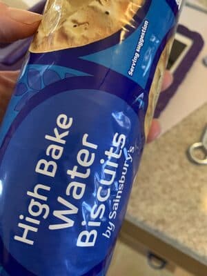 High bake water biscuits