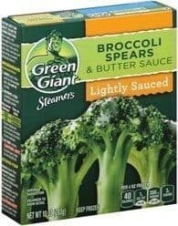 Lightly Sauced Broccoli Spears & Butter Sauce