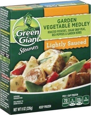 Lightly Sauced Garden Vegetable Medley Roasted Potatoes, Sugar Snap Peas, Red Peppers & Garden Herbs