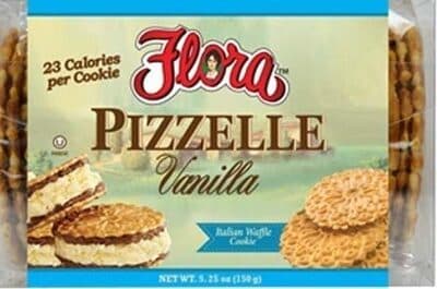 Flora foods pizzelle cookies italian waffle cookie