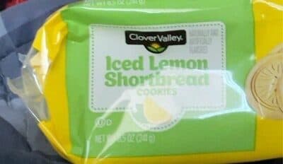 Iced Lemon Flavored Shortbread Cookies