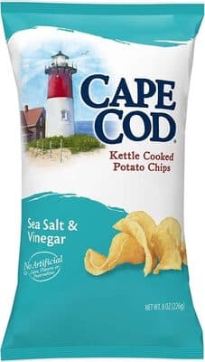 CAPE COD, KETTLE COOKED POTATO CHIPS, SEA SALT & VINEGAR