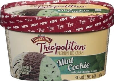 Mint Cookie Trio'politan Vanilla, Dark Chocolate & Mint Premium Ice Cream