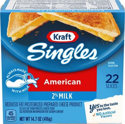 American Reduced Fat Pasteurized Prepared Cheese Slices