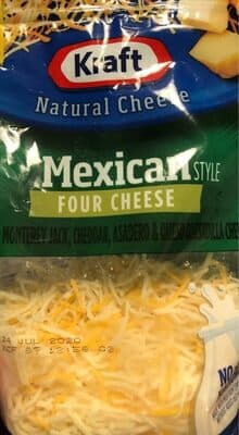 Mexican Style Four Cheese Monterey Jack, Cheddar, Asadero & Quesadilla Shredded Natural Cheeses