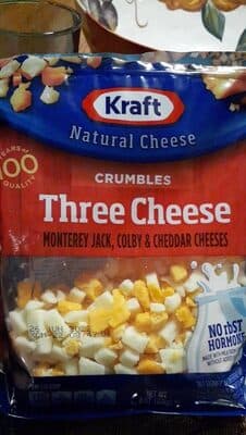 Three Cheese Monterey Jack, Colby & Cheddar Cheeses Crumbles