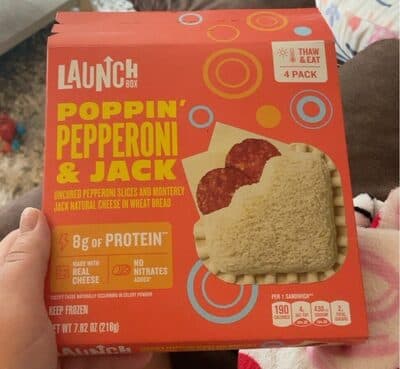 Poppin' Pepperoni & Jack Uncured Pepperoni Slices and Monterey Jack Natural Cheese in Wheat Bread