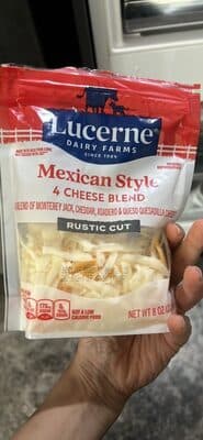 Mexican Style 4 Cheese Blend A Blend Of Monterey Jack, Cheddar, Asadero & Queso Quesadilla Rustic Cut Cheeses