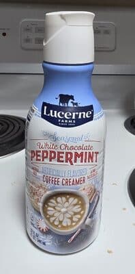 White Chocolate Peppermint Flavored Coffee Creamer