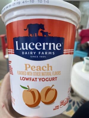 Peach Lowfat Yogurt