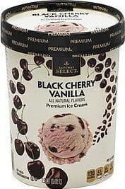 Black Cherry Vanilla Cherry and Vanilla Flavored Ice Cream with Black Cherry Chunks