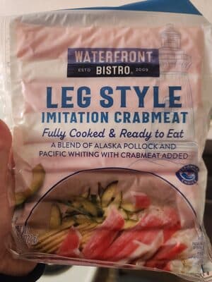 Leg Style Imitation Crabmeat A Blend Of Alaska Pollock And/Or Pacific Whiting With King Crabmeat