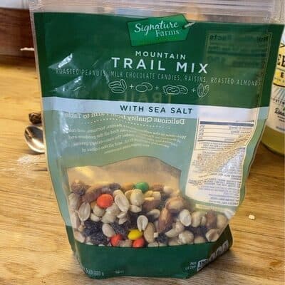 Mountain Roasted Peanuts, Milk Chocolate Candies, Raisins, Roasted Almonds Trail Mix