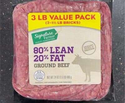 80% Lean 20% Fat Ground Beef