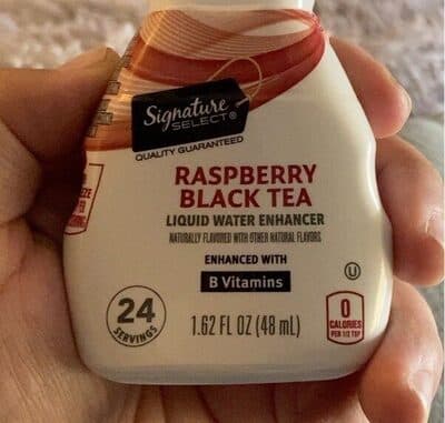 Raspberry Black Tea Flavored Liquid Water Enhancer