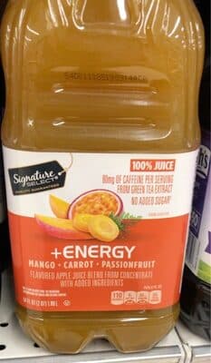 Mango, Carrot, Passion Fruit Flavored Apple 100% Juice Blend From Concentrate
