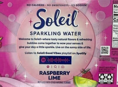 Raspberry Lime Sparkling Water