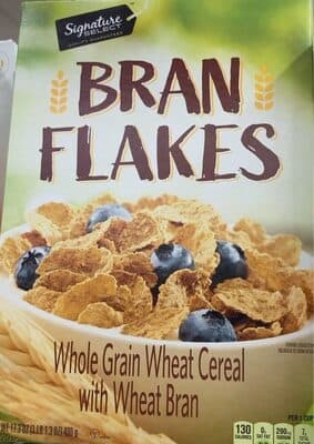 Bran Flakes Whole Grain Wheat Cereal With Wheat Bran