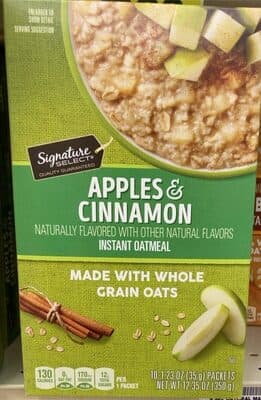 Apples & Cinnamon Whole Grain Instant Oatmeal