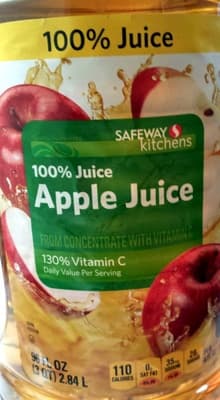 Apple 100% Juice From Concentrate