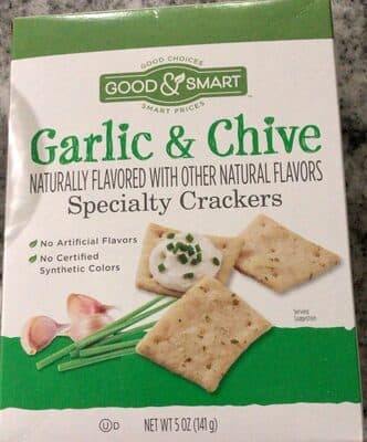 Garlic and Chive Flavored Specialty Crackers