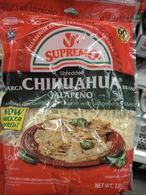 SHREDDED QUESADILLA CHEESE, QUESO QUESADILLA CON JALAPENO