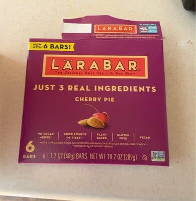 Larabar Cherry Pie, Gluten Free Vegan Fruit & Nut Bars