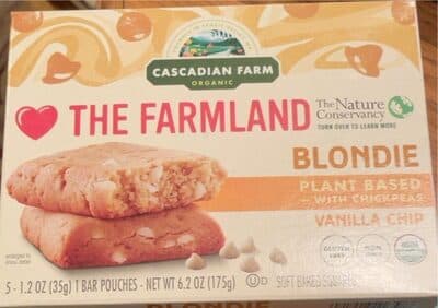Vanilla Chip Blondie Plant-Based With Chickpeas Soft Baked Squares