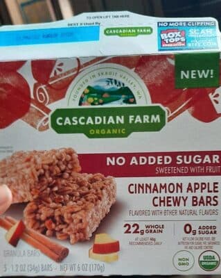 Cascadian Farm Organic Chewy Cinnamon Apple Granola Bars