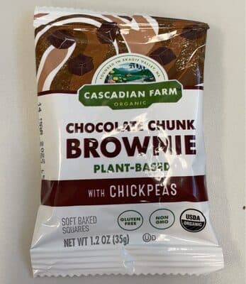 Cascadian Farm Organic Chocolate Chunk Brownie With Chickpeas