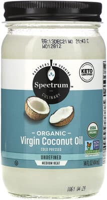 Spectrum Organic Unrefined Medium Heat Virgin Coconut Oil