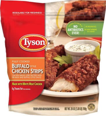 Buffalo Style Chicken Breast Strip Fritters With Rib Meat And Buffalo Style Sauce