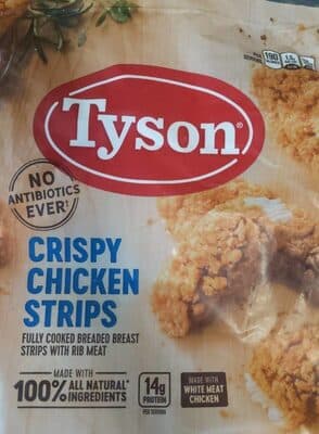Crispy Chicken Strips Fully Cooked Breaded Breast Strips With Rib Meat