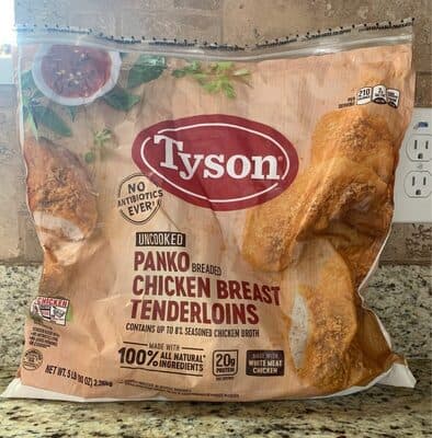 Uncooked Panko Breaded Chicken Breast Tenderloins