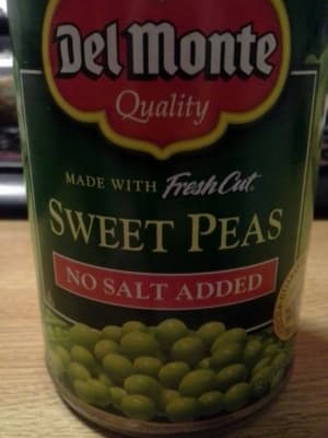 No Salt Added Sweet Peas