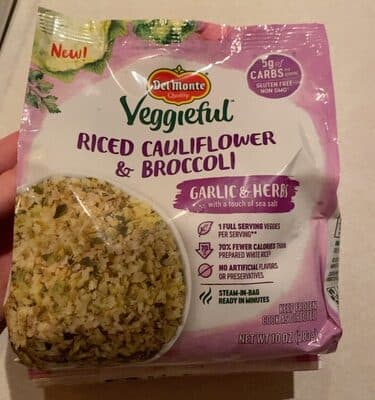 Garlic & Herbs With a Touch of Sea Salt Riced Cauliflower & Broccoli