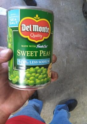 50% LESS SODIUM SWEET PEAS