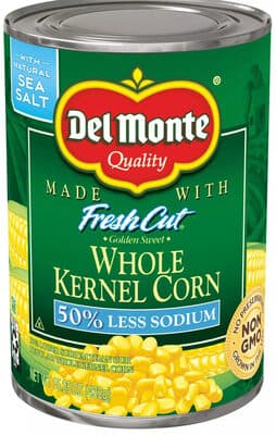 50% LESS SODIUM GOLDEN SWEET WHOLE KERNEL CORN