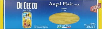 De Cecco Enriched Macaroni Product Angel Hair No. 9 Pasta