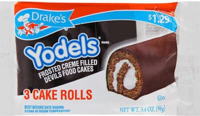 Frosted Creme Filled Devils Food Cake Rolls