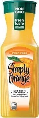 100% Pure Squeezed Pasteurized Orange Juice
