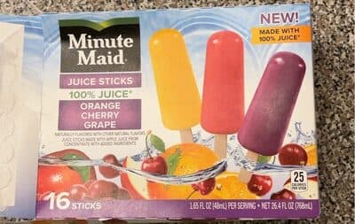 Orange Cherry Grape Juice Sticks