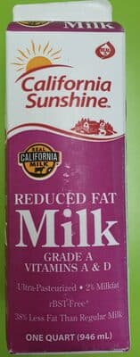 2% Reduced Fat Milk Ultra-Pasteurized