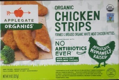Organic Chicken Strips Formed & Breaded White Meat Chicken Patties