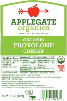 Not Smoked Provolone Organic Cheese