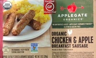 Chicken & Apple Organic Breakfast Sausage